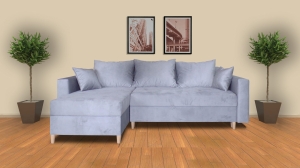 Wygodny, drewniany narożnik ARAMIS do salonu