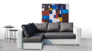 Wygodny, drewniany narożnik MALIBU do salonu